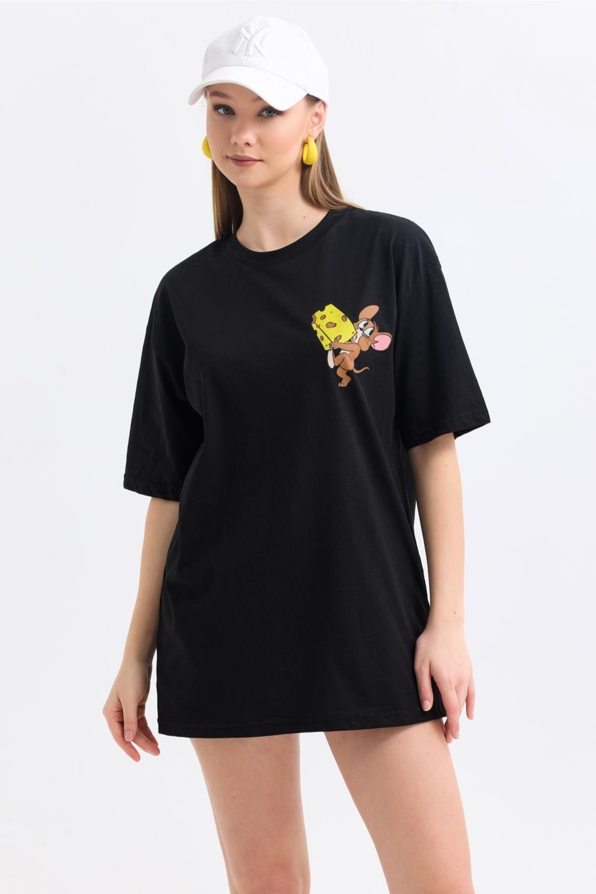 Önü ve Arkası Jerry Baskılı TshirtKADIN T-SHİRT