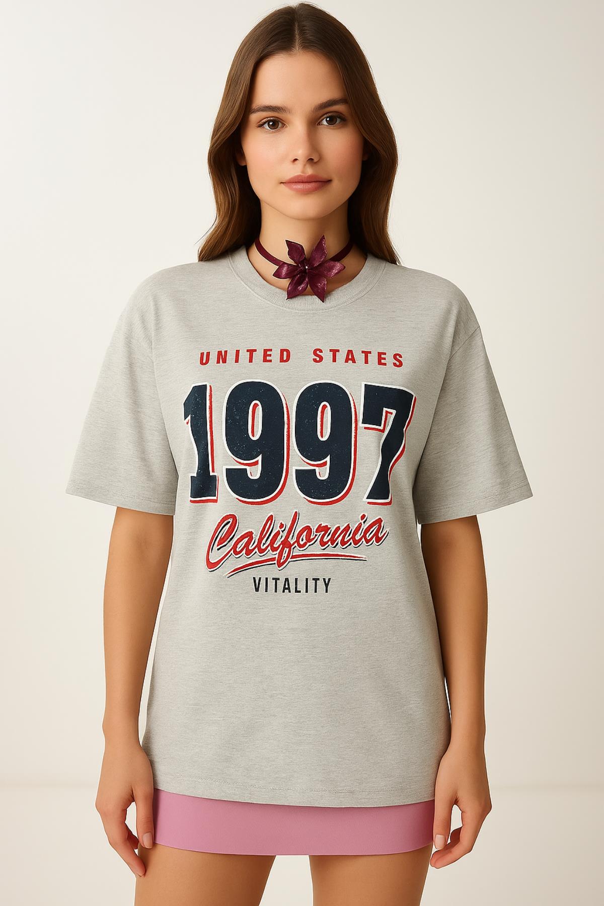 Rakam Baskılı TshirtKADIN T-SHİRT