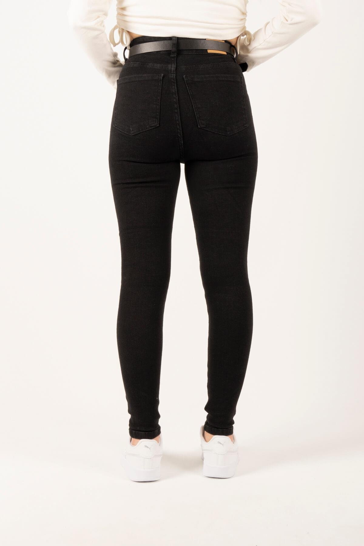 Slim Fit Kemerli Kot PantolonKADIN PANTOLON