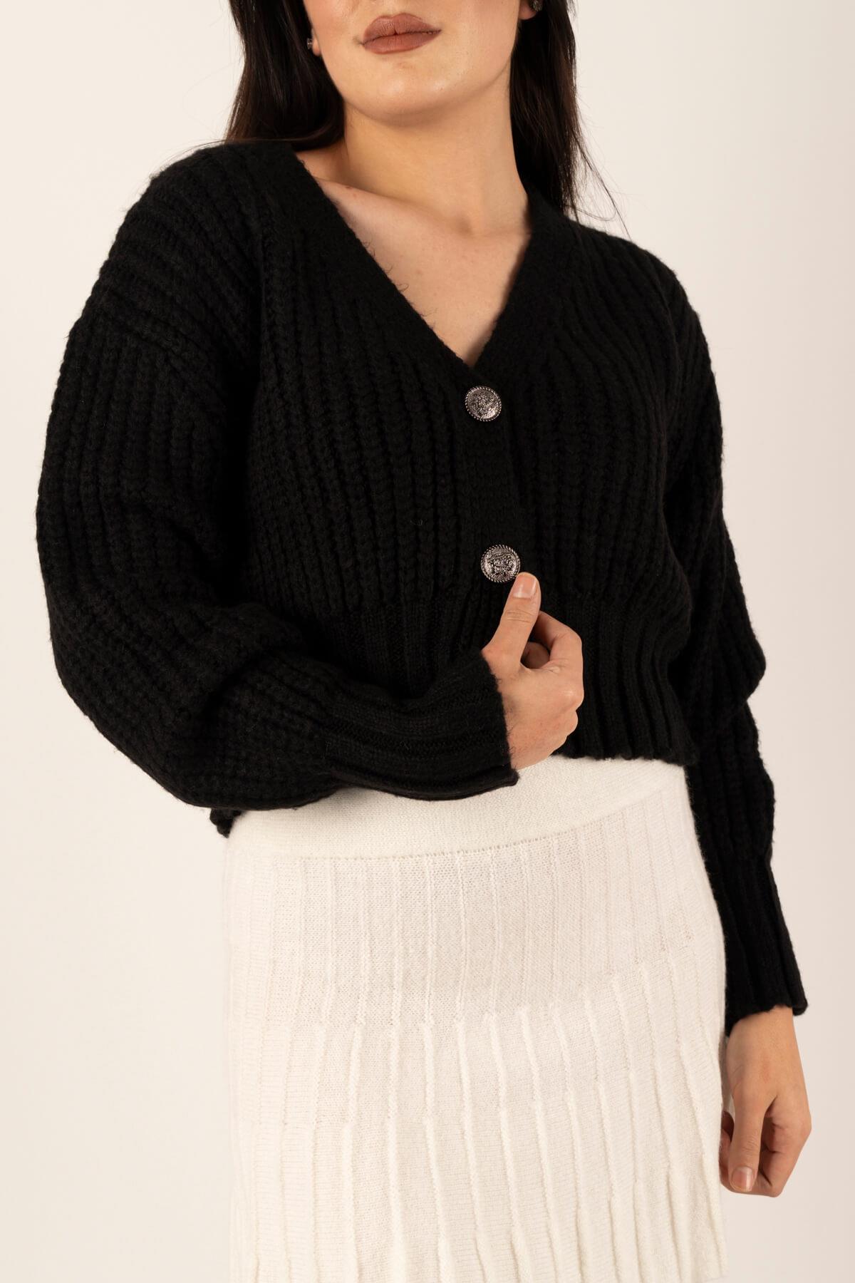 Triko Crop HırkaKADIN HIRKA