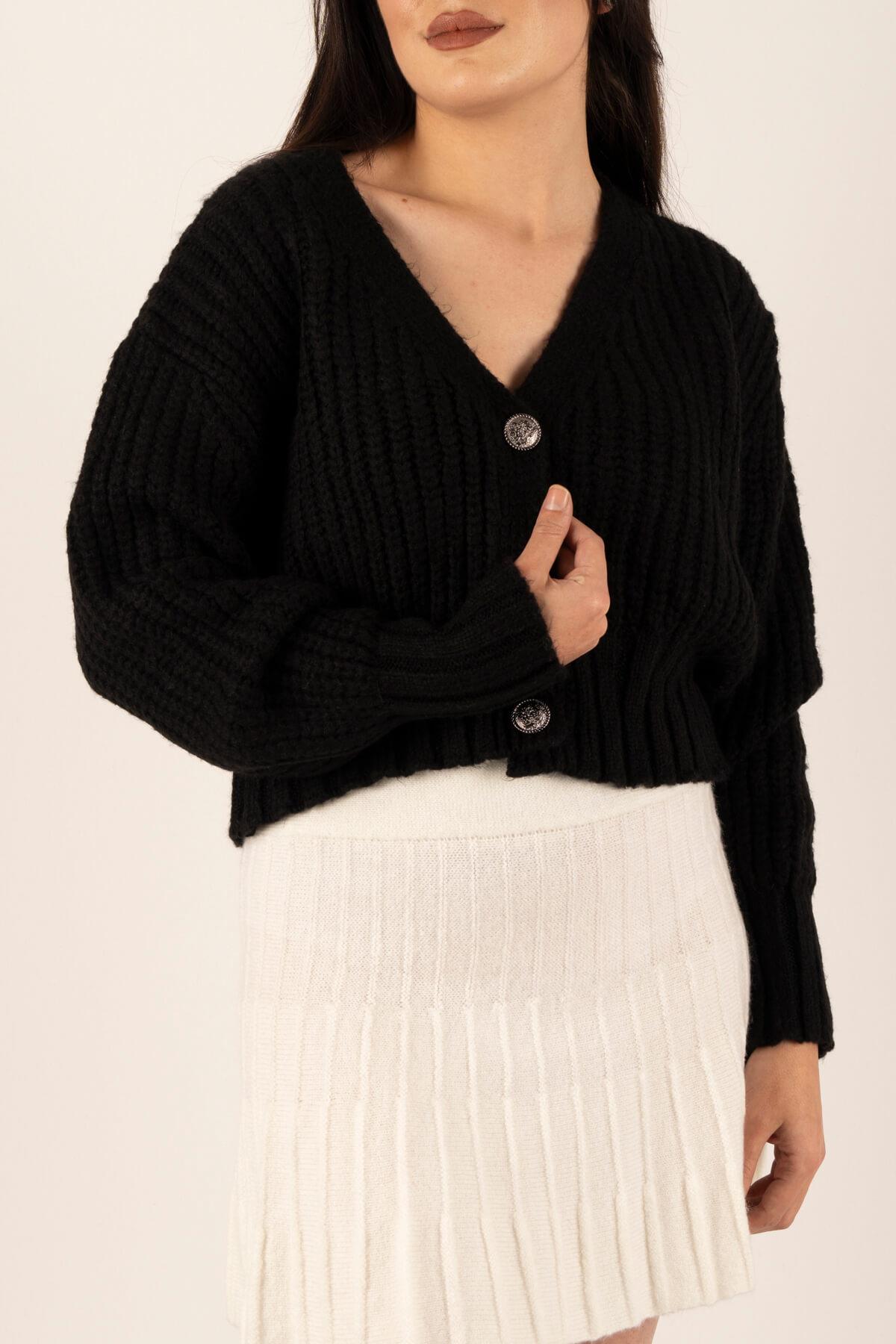 Triko Crop HırkaKADIN HIRKA