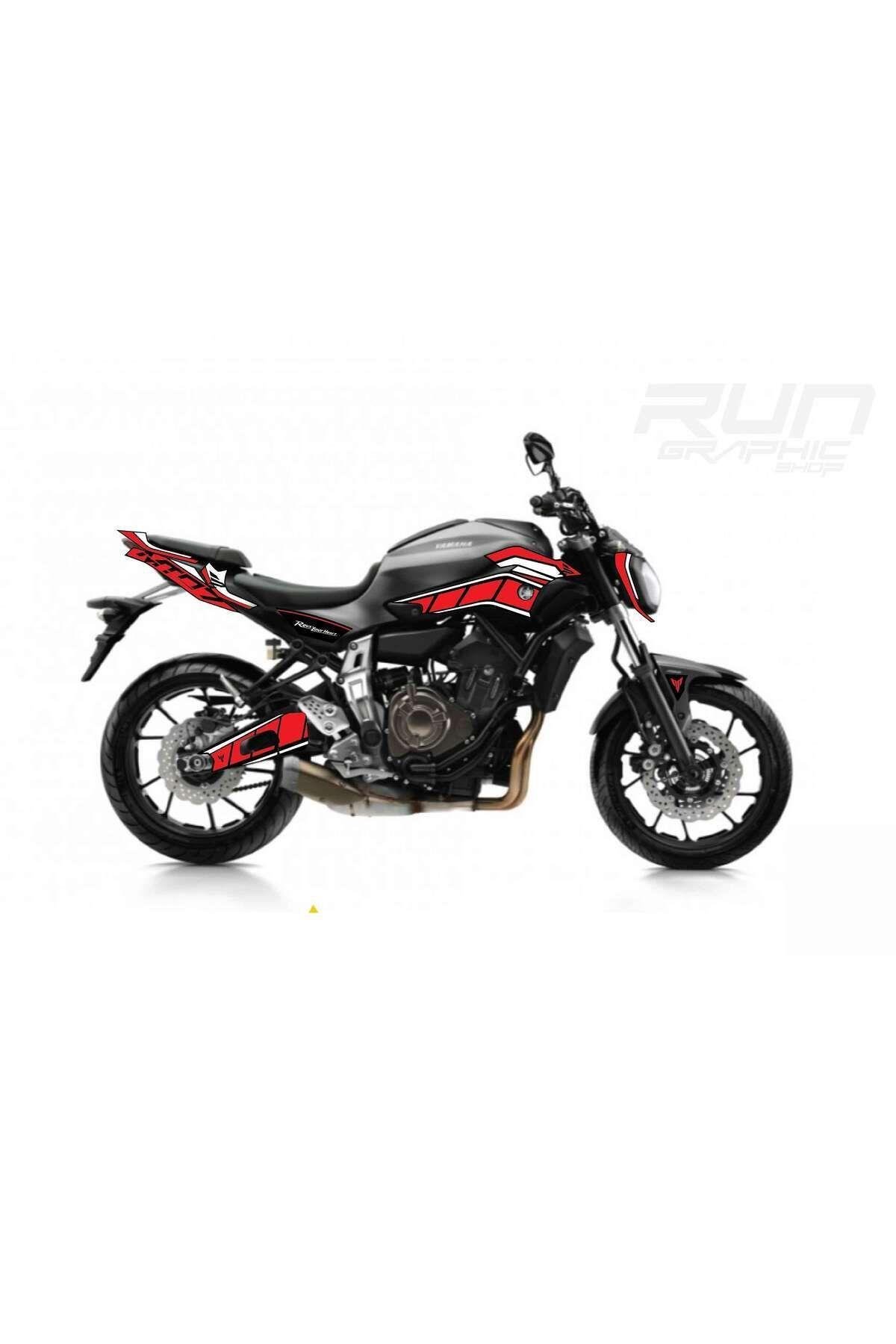 YAMAHA MT 07 KIRMIZI STİCKER SET