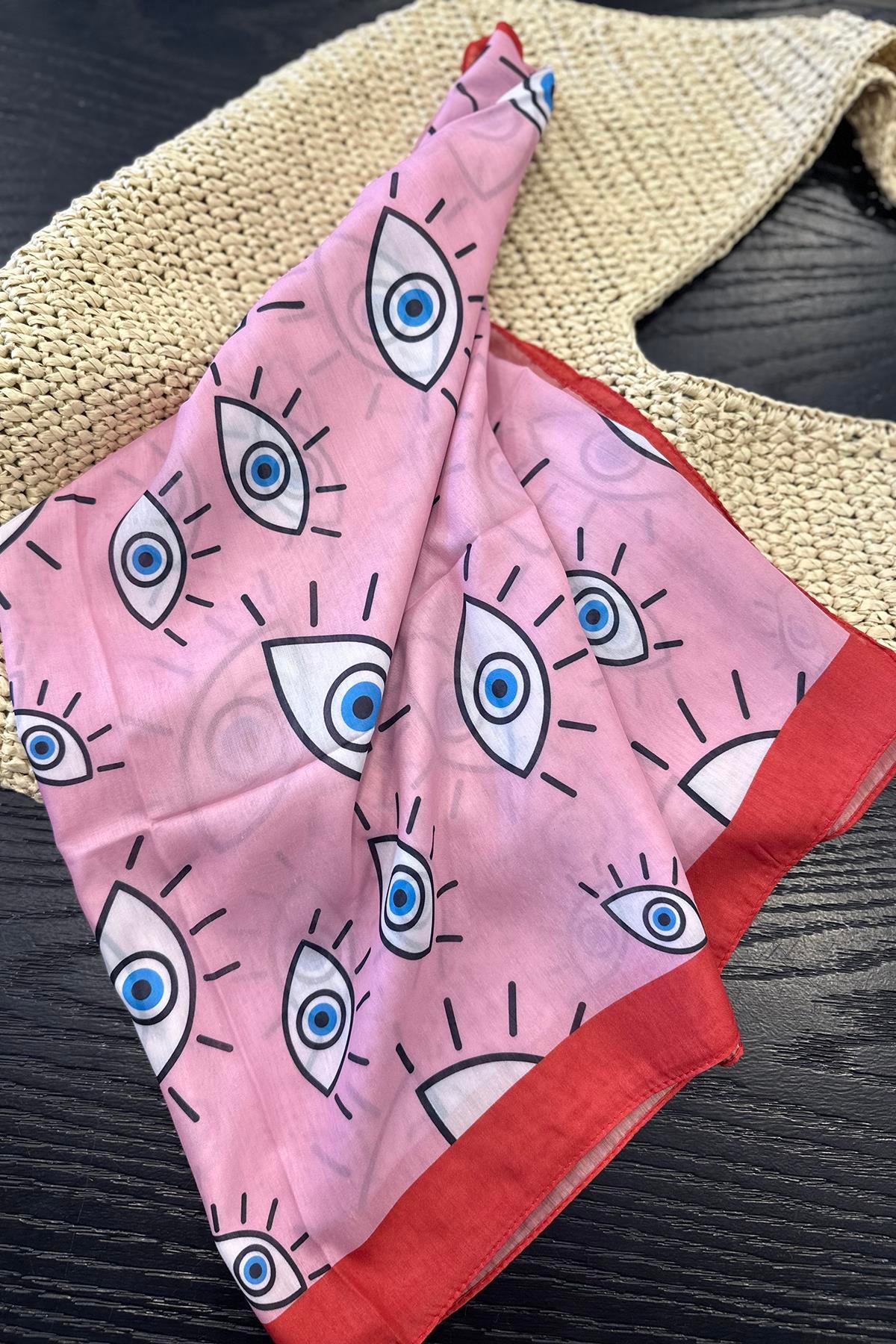 Pembe Göz Baskılı PareoEPR25020605-PEMBE-STD