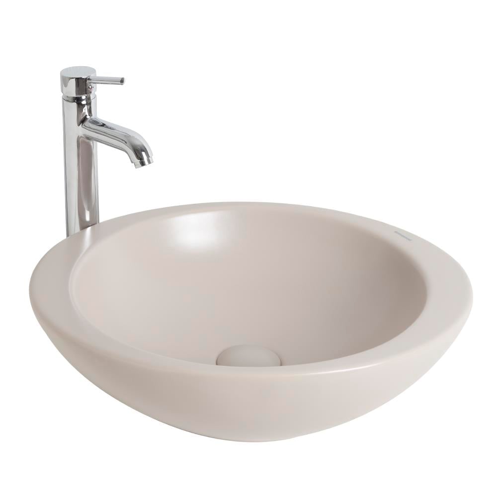 Adara 53x45,5 cm Elips Tezgahüstü Lavabo Mat Sahra