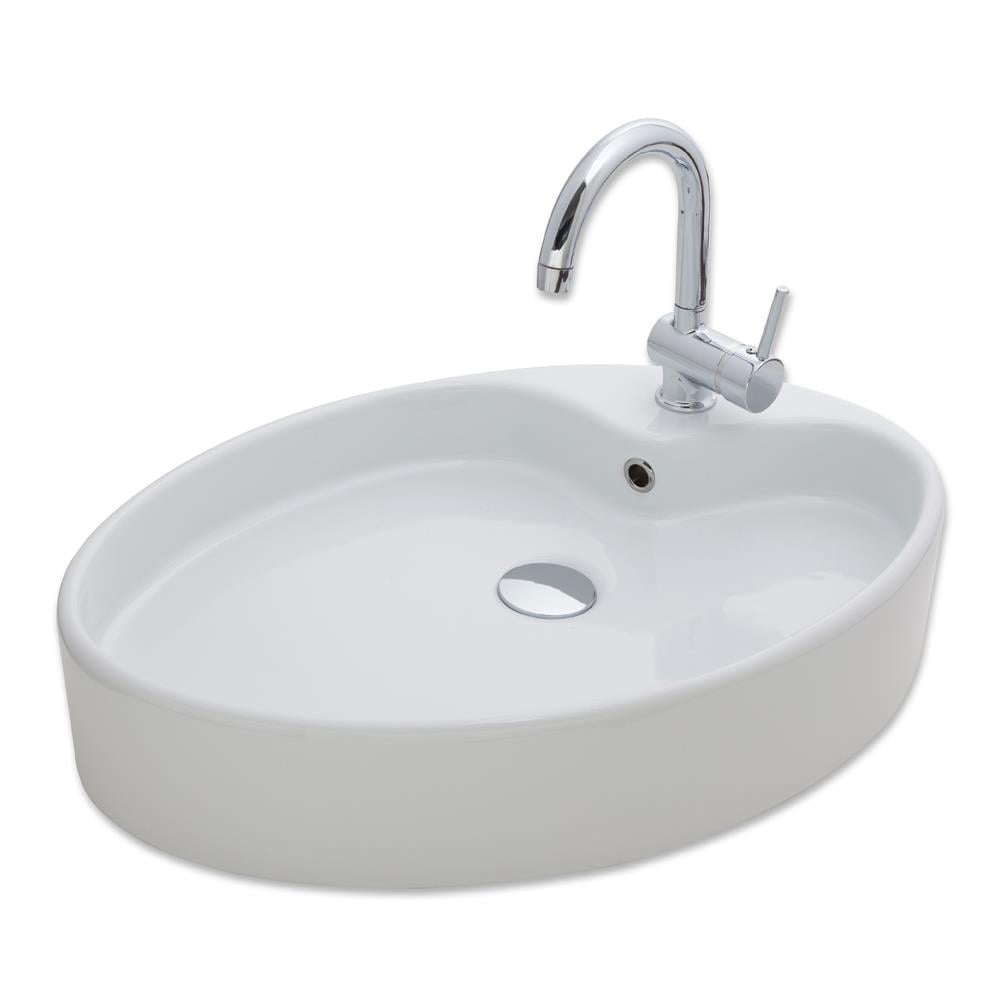 Betria 65x45 Oval Tezgahüstü Lavabo Mat Latte