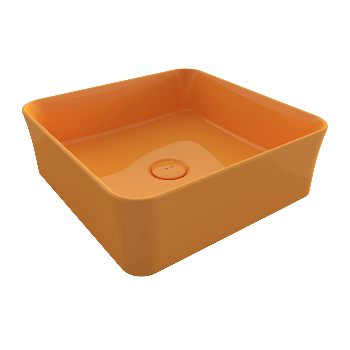 Bocchi Slim Line Kare Lavabo 38x38 cm P Mandalina Sarısı