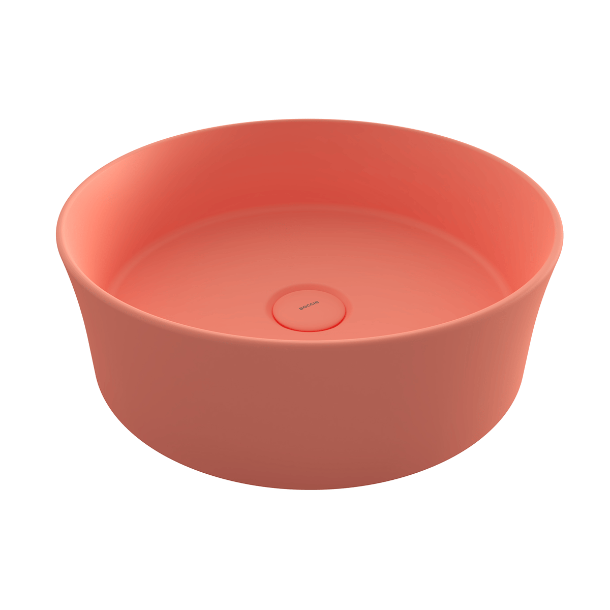 Bocchi Sottile Slim Line Yuvarlak Lavabo 38 cm Mat  Somon