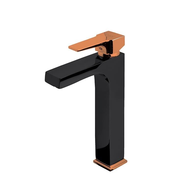 NEWARC AQUA  ÇANAK TİP LAVABO BATARYASI SİYAH / PARLAK BAKIR 