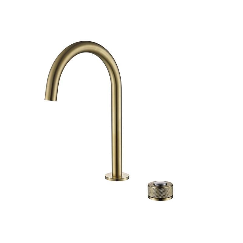NEWARCSTEP 2 DELİKLİ ÇANAK TİPİ LAVABO BATARYASI MAT ALTIN