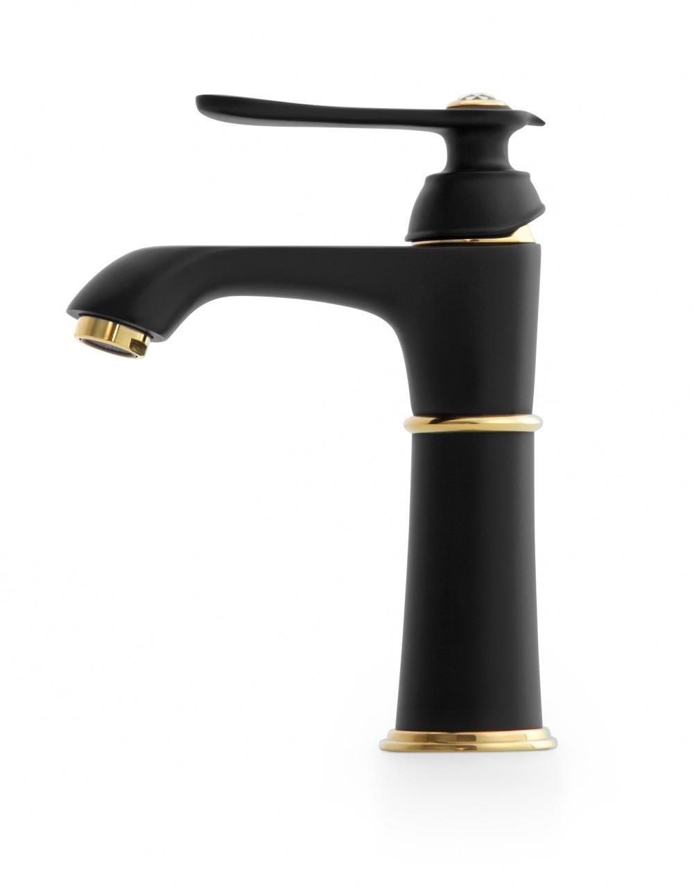 Premium Serisi Lavabo Armatürü -Siyah/Altın