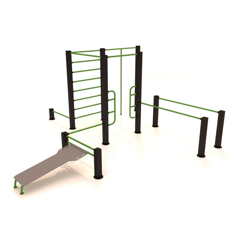Workout Fitness Station FST-101 – 10-Person Outdoor Exercise Unit