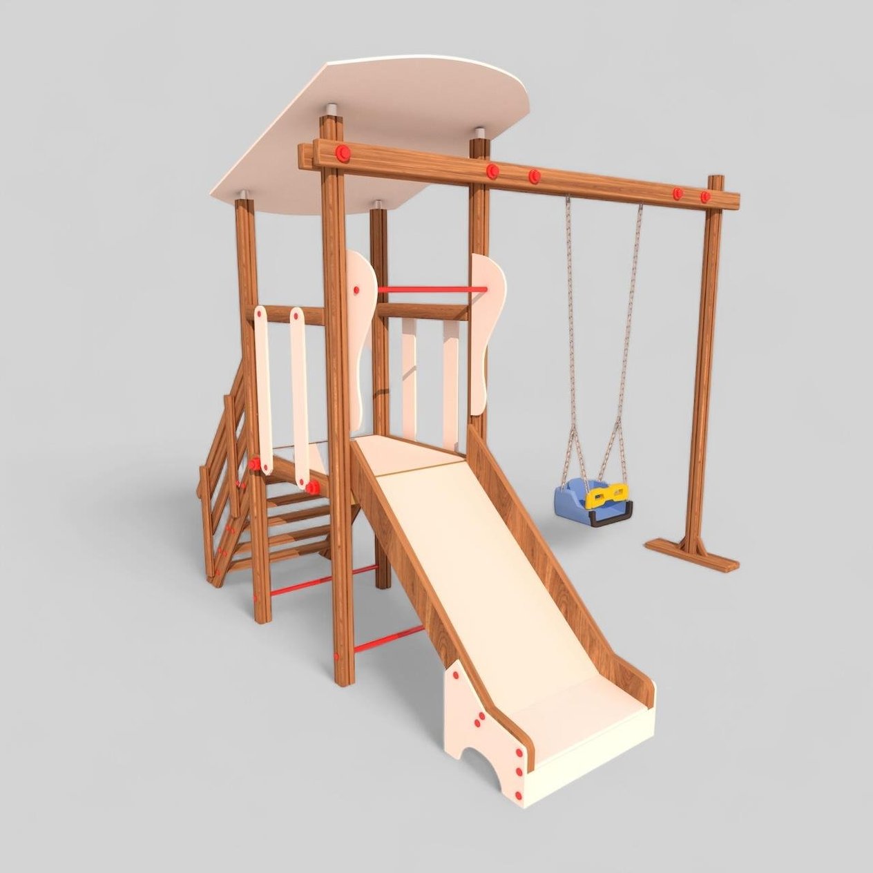 Wooden Indoor Playground – IC01 | For Preschool Age Group