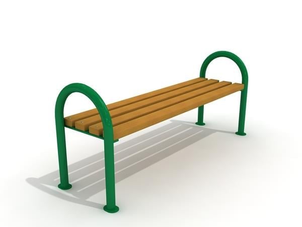 Backless Outdoor Bench, Green Model – 145 cm
