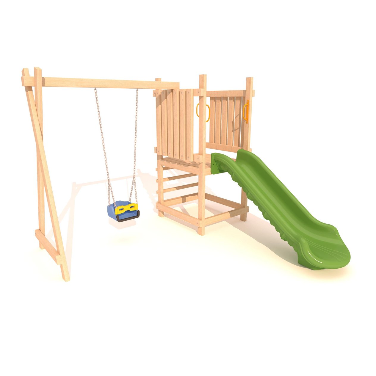 Wooden Outdoor Playground – SG22 | Eco Model with Tower and Swing