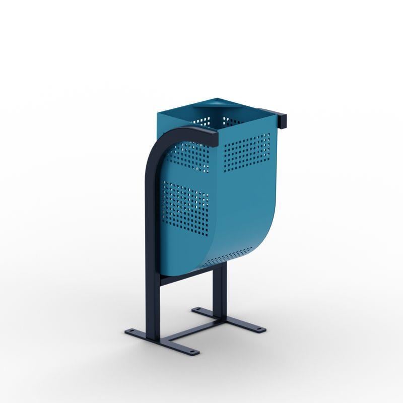 Outdoor Waste Bin – Perforated Metal Design – 90 cm Height