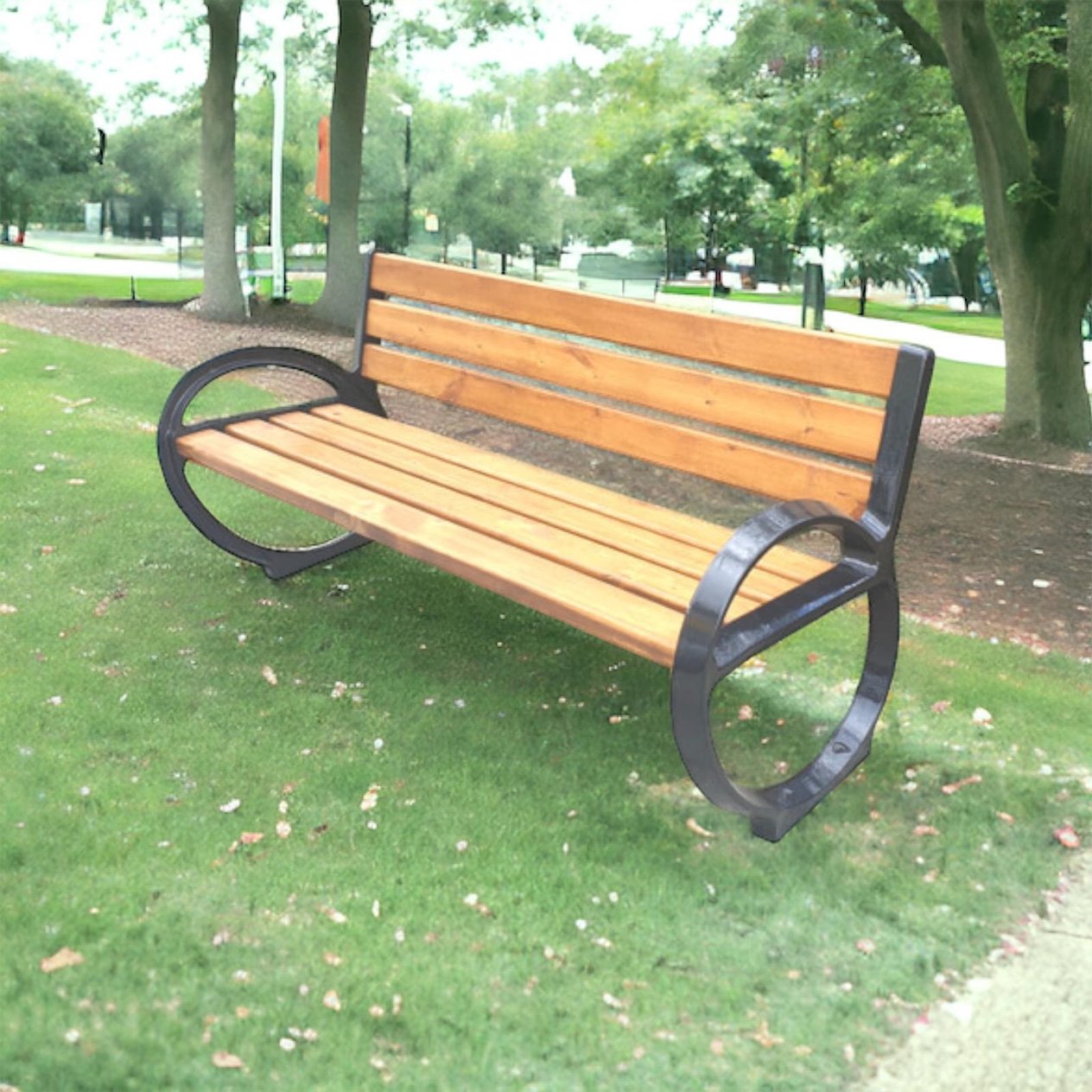 Outdoor Cast Aluminum Park Bench