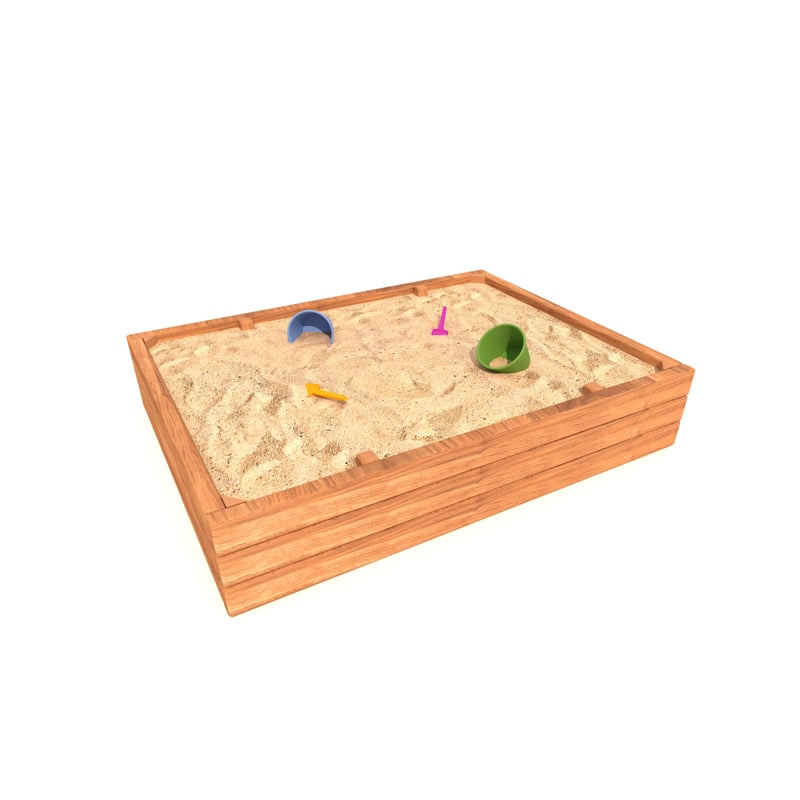 Wooden Sandbox – KMH210 | Natural Play Element for Outdoor Fun