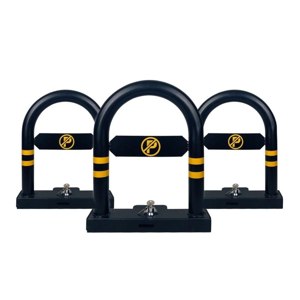 Oval Tip Kilitli Otopark Direği – 3'lü Set
