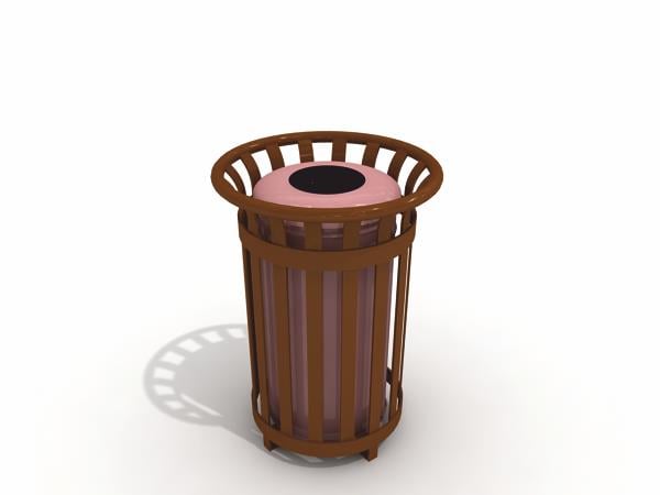 Outdoor Waste Bin – 33L – Brown – No Ashtray – 45x65 cm