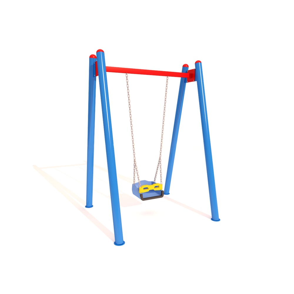 Single Swing Set – Classic Model with Guarded Seat