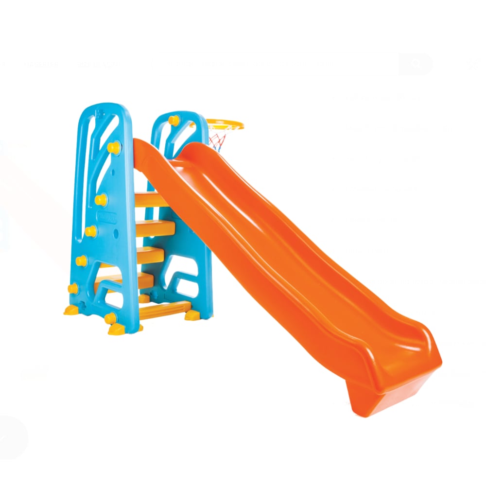 Pilsan Wavy Slide – Colorful and Fun Slide with Basketball Hoop for Kids