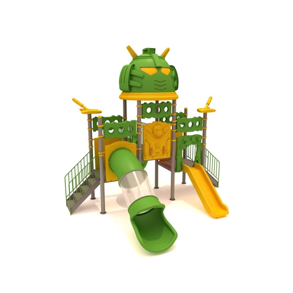 Robot-Themed Playground – 5.5x6.5m | Triple Tower with Three Slides