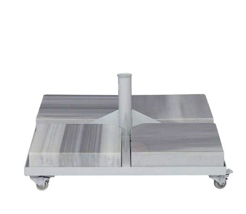Umbrella Base 60x60 cm – Wheeled with Marble Finish