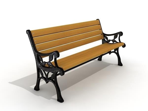 Grape Design Aluminum Cast Park Bench