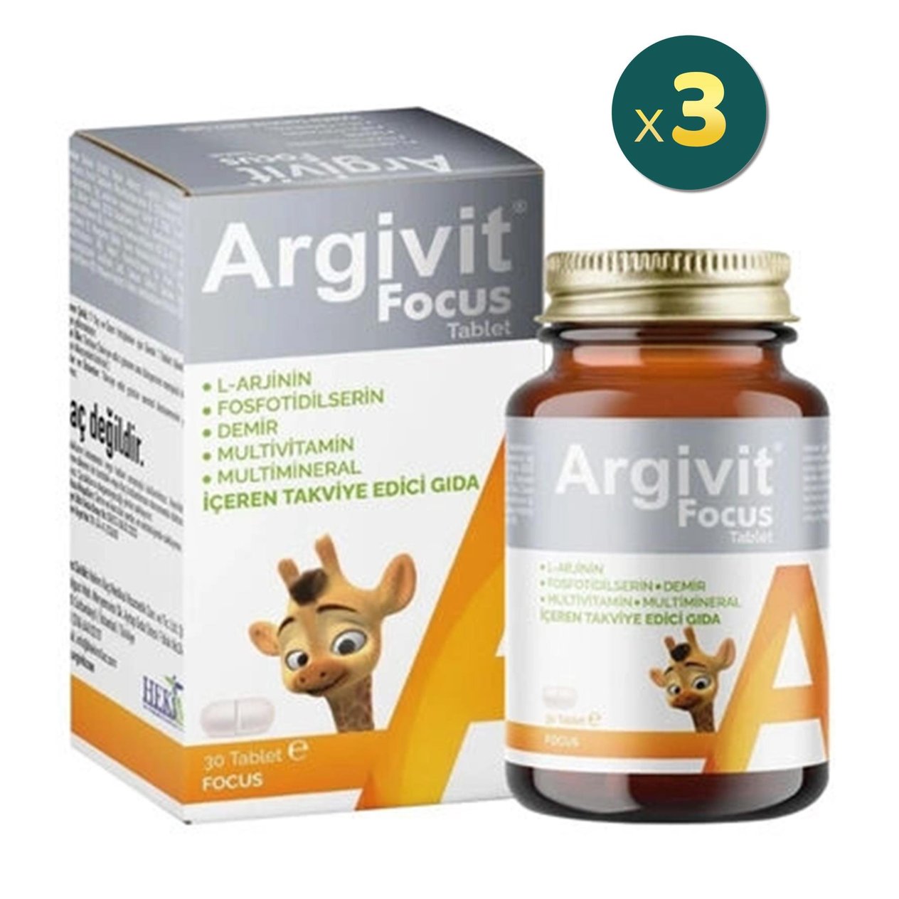 Argivit Focus 30 Tablet 3 AdetTakviye Edici Gıda Fiyatları - Modern Eczane