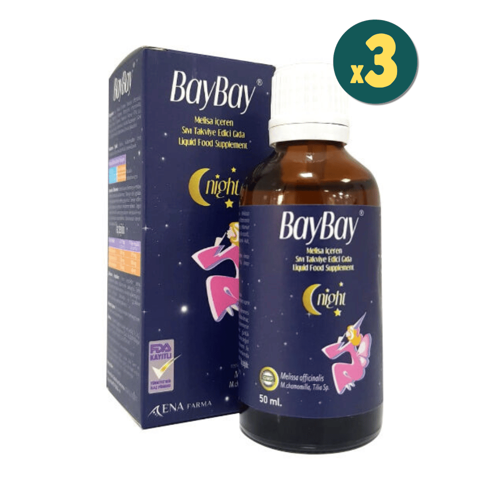 Baybay Night Melisa İçeren Bitkisel Damla 50 ml 3 Adet Fiyatları - Modern Eczane