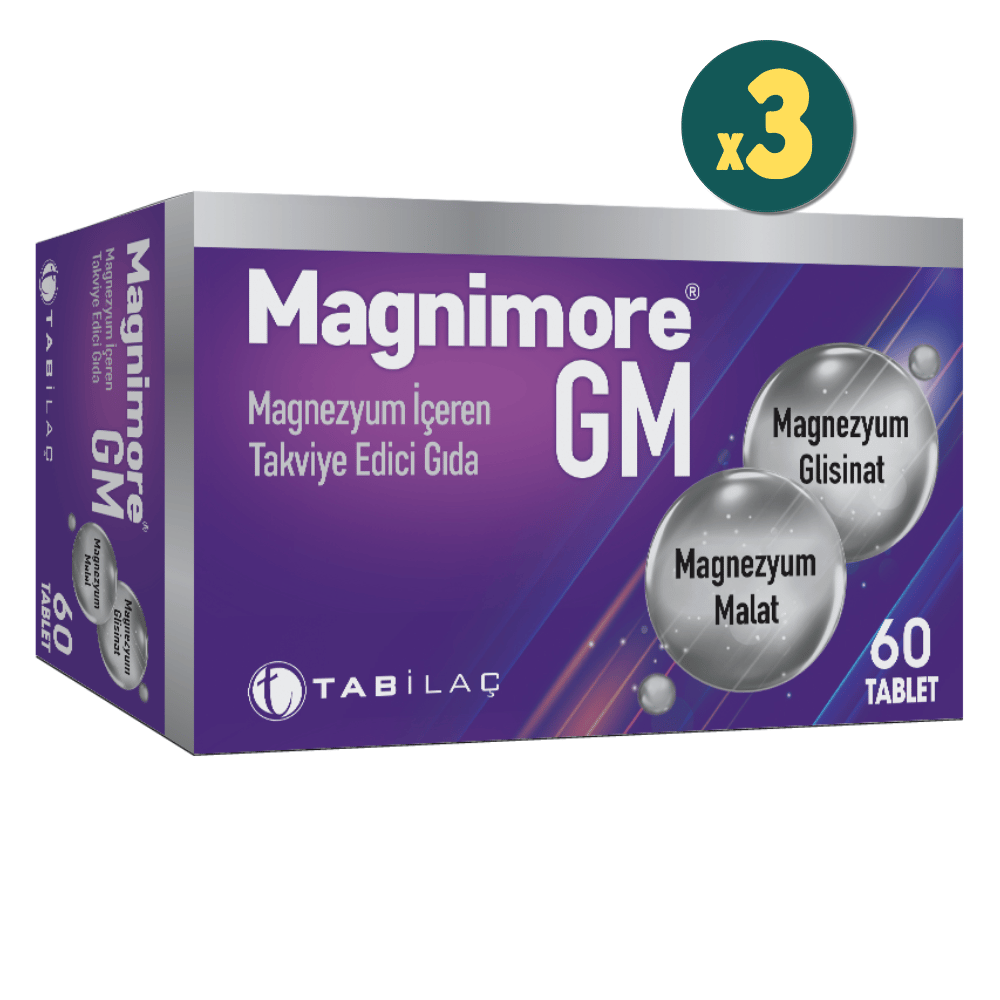 Magnimore GM 60 Tablet 3 Adet Fiyatları - Modern Eczane