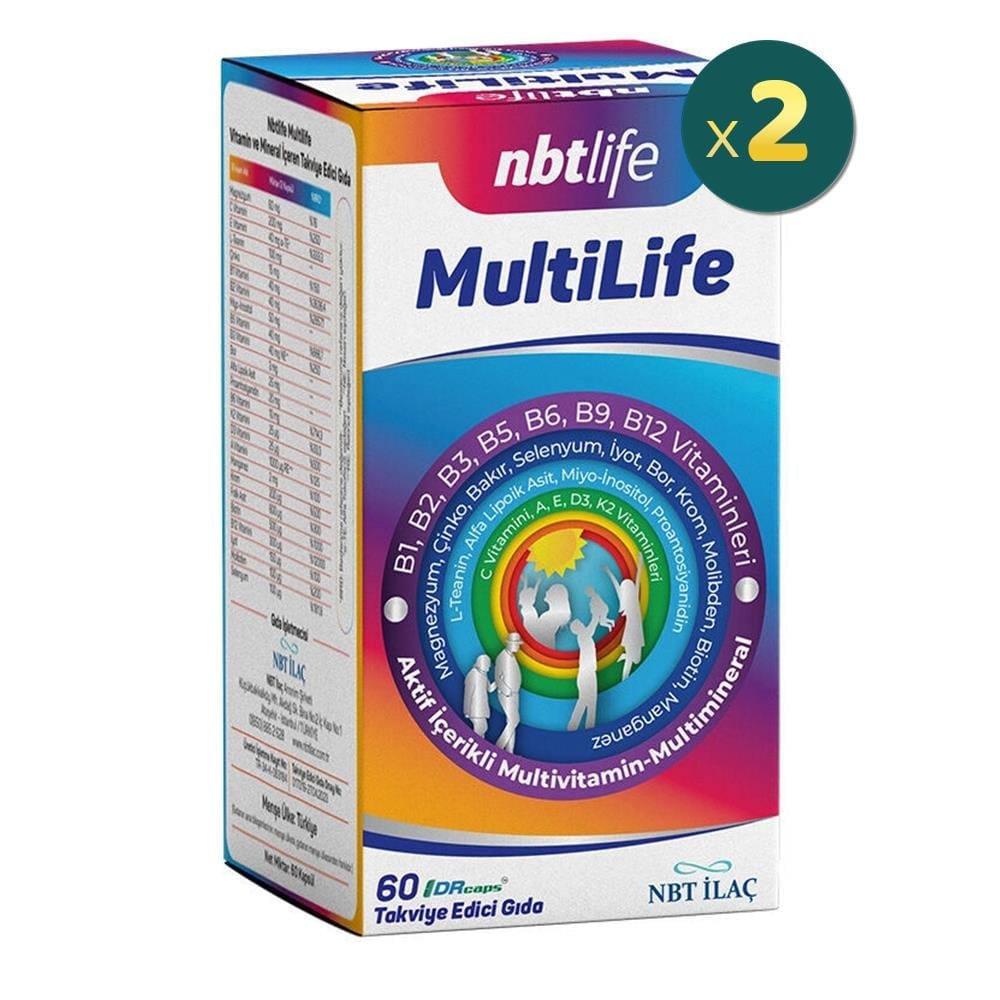 NBT Life Multilife 60 Kapsül 2 Adet Fiyatları - Modern Eczane
