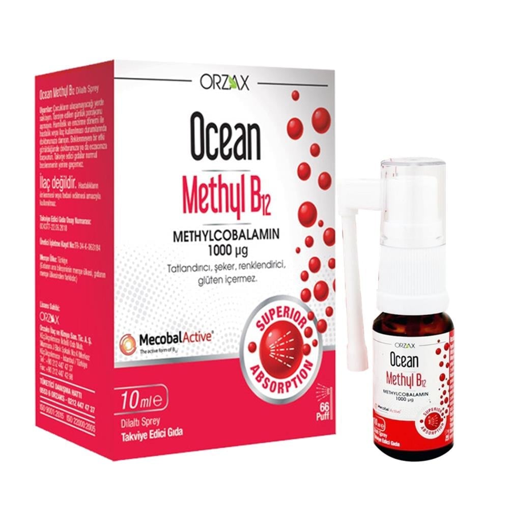 Ocean Methyl B12 Sprey 1000 mg 10 ml Fiyatları - Modern Eczane