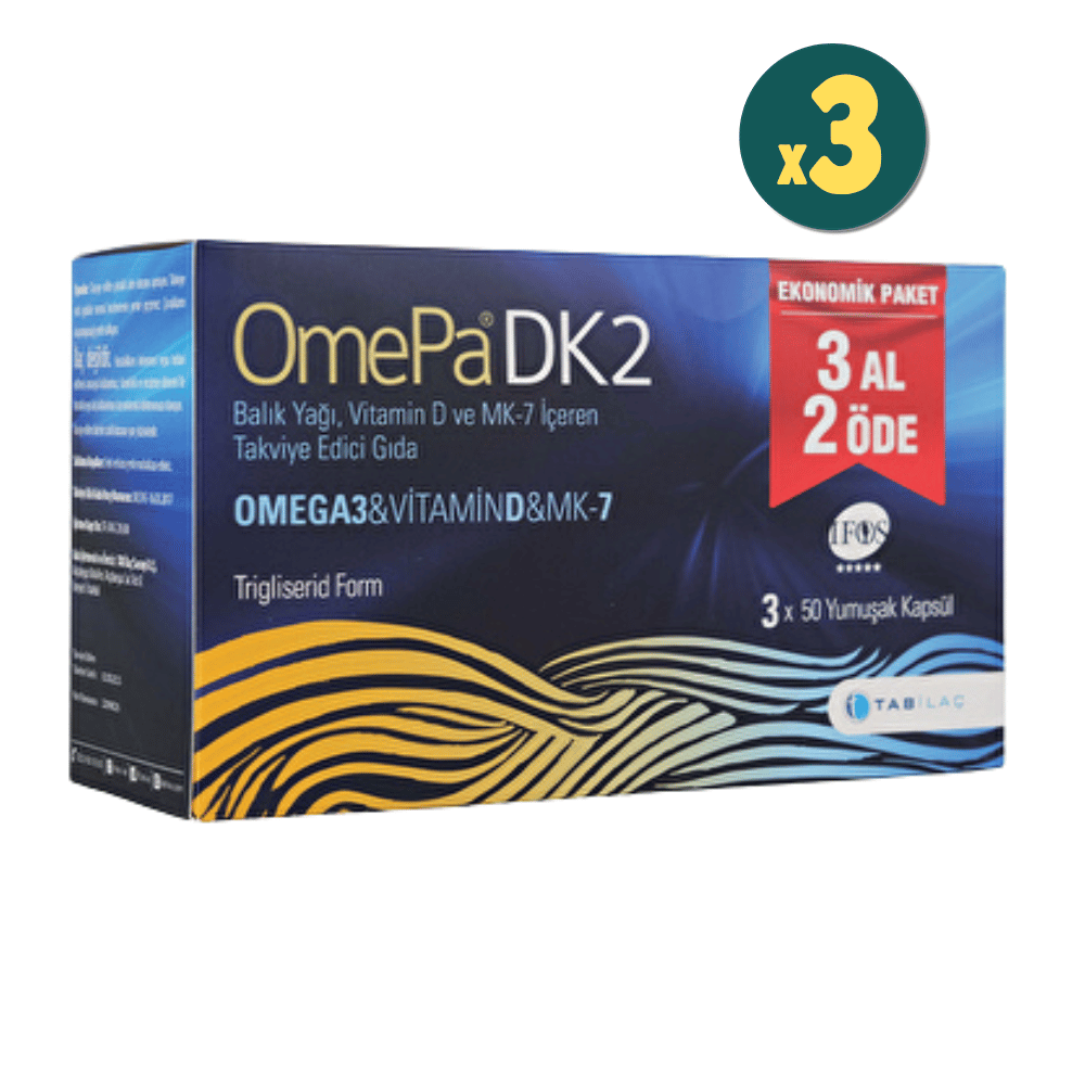 Omepa DK2 Omega 3 & Vitamin D & 50 3 Adet - 3 Al 2 Öde - Modern Eczane