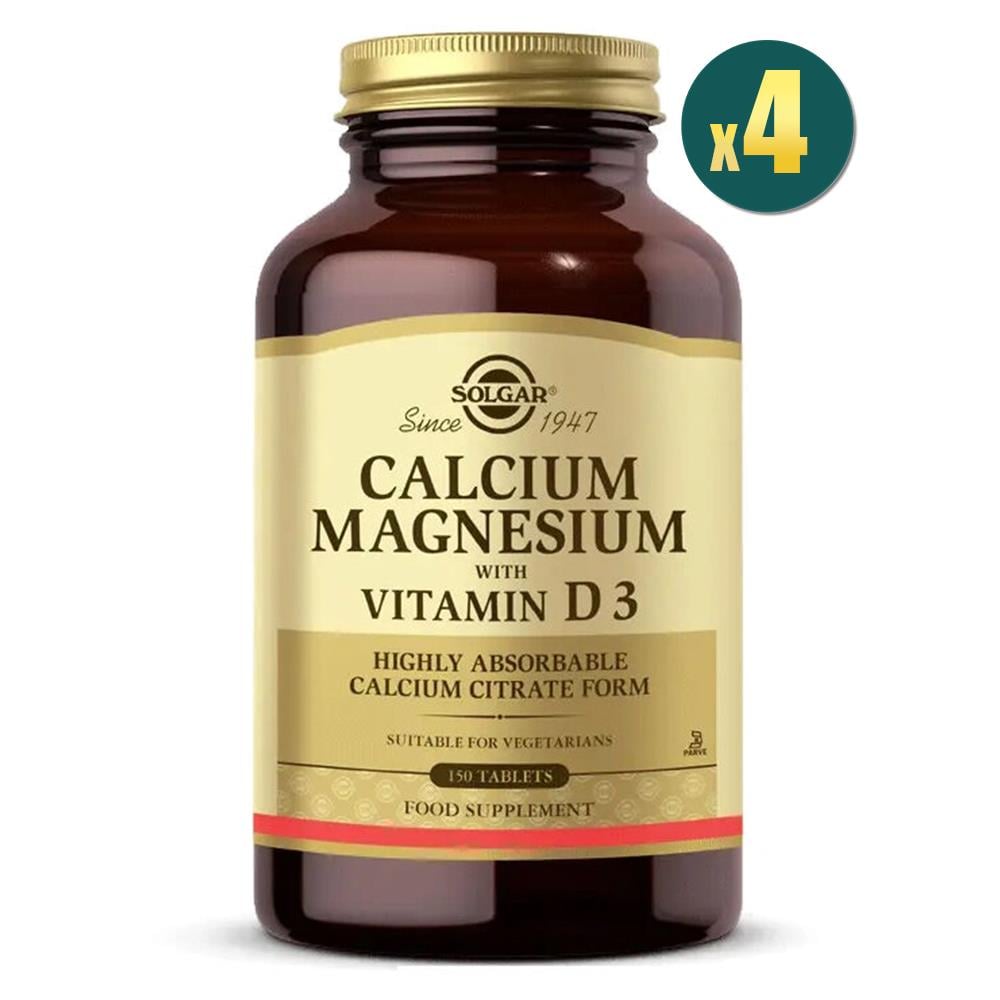 Solgar Calcium Magnesium Vitamin D3 150 Tablet 4 Adet Fiyatları - Modern Eczane 