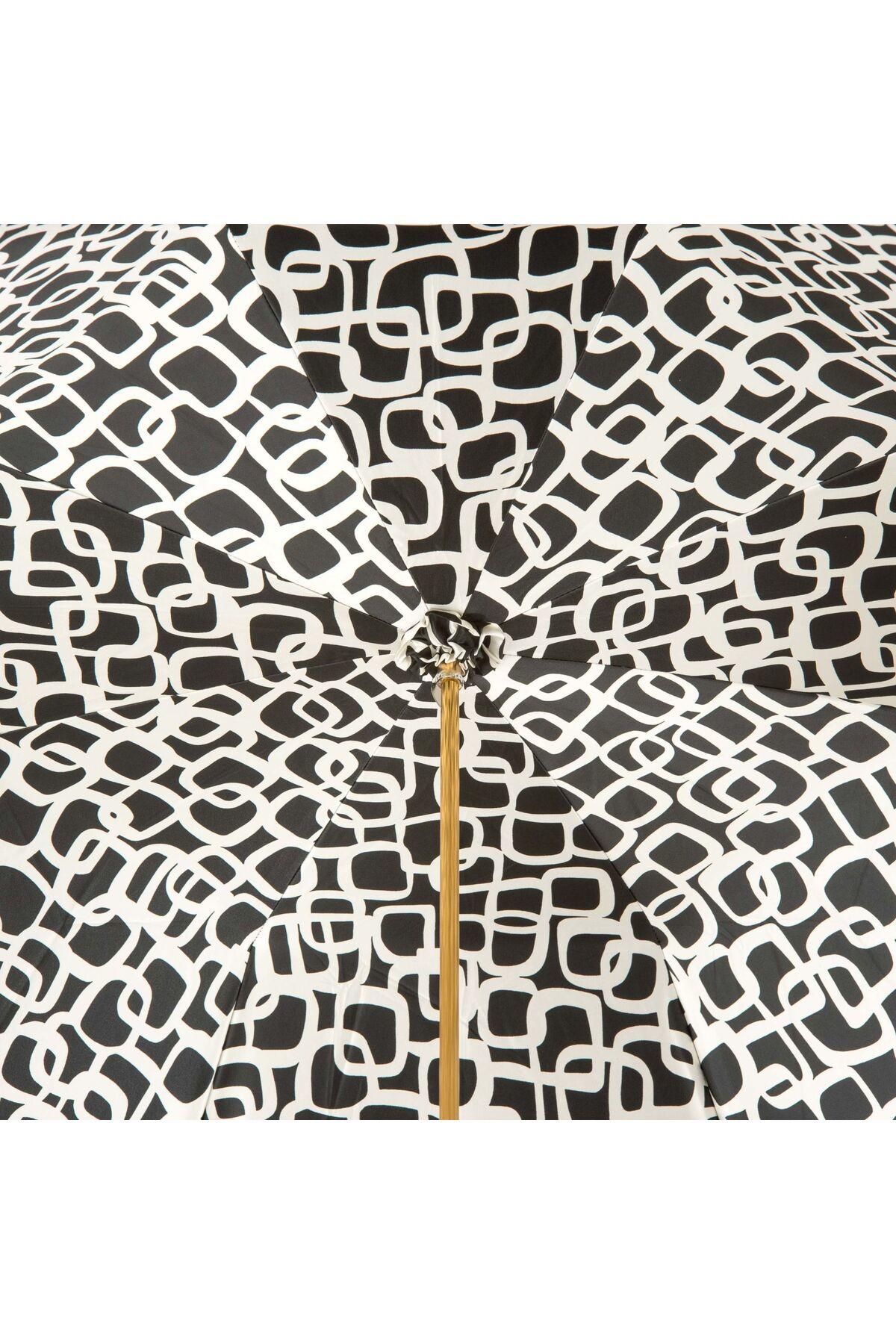 21340/2 SİYAH/BEYAZ ZEBRA DESENLİ ŞEMSİYE