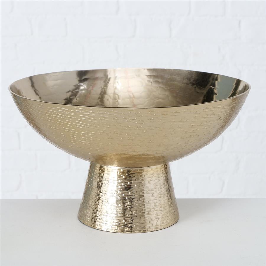 2'Li Gold Dekoratif Yuvarlak Kase 18Cm-30Cm Seti