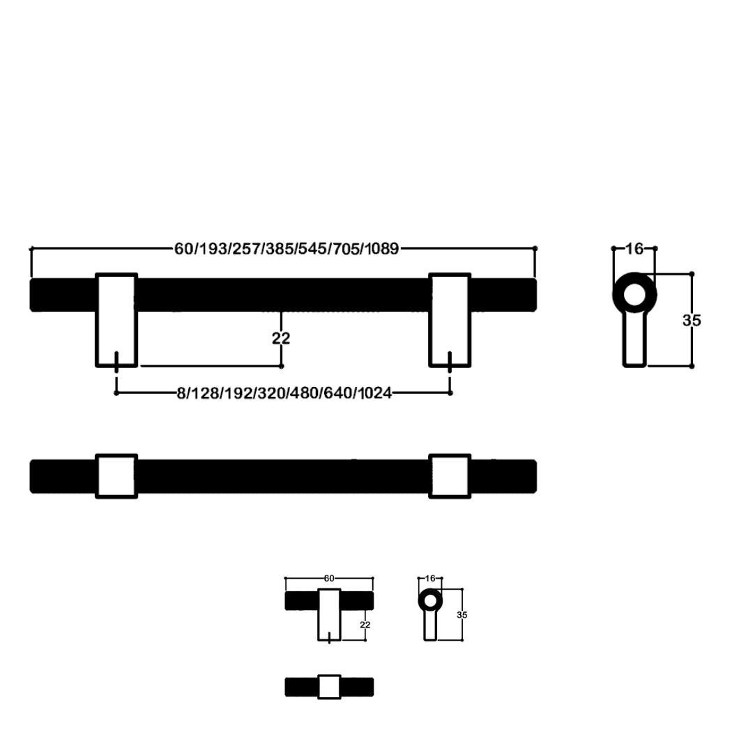 8774 Klasik Kulp Füme Renk 08 Mm