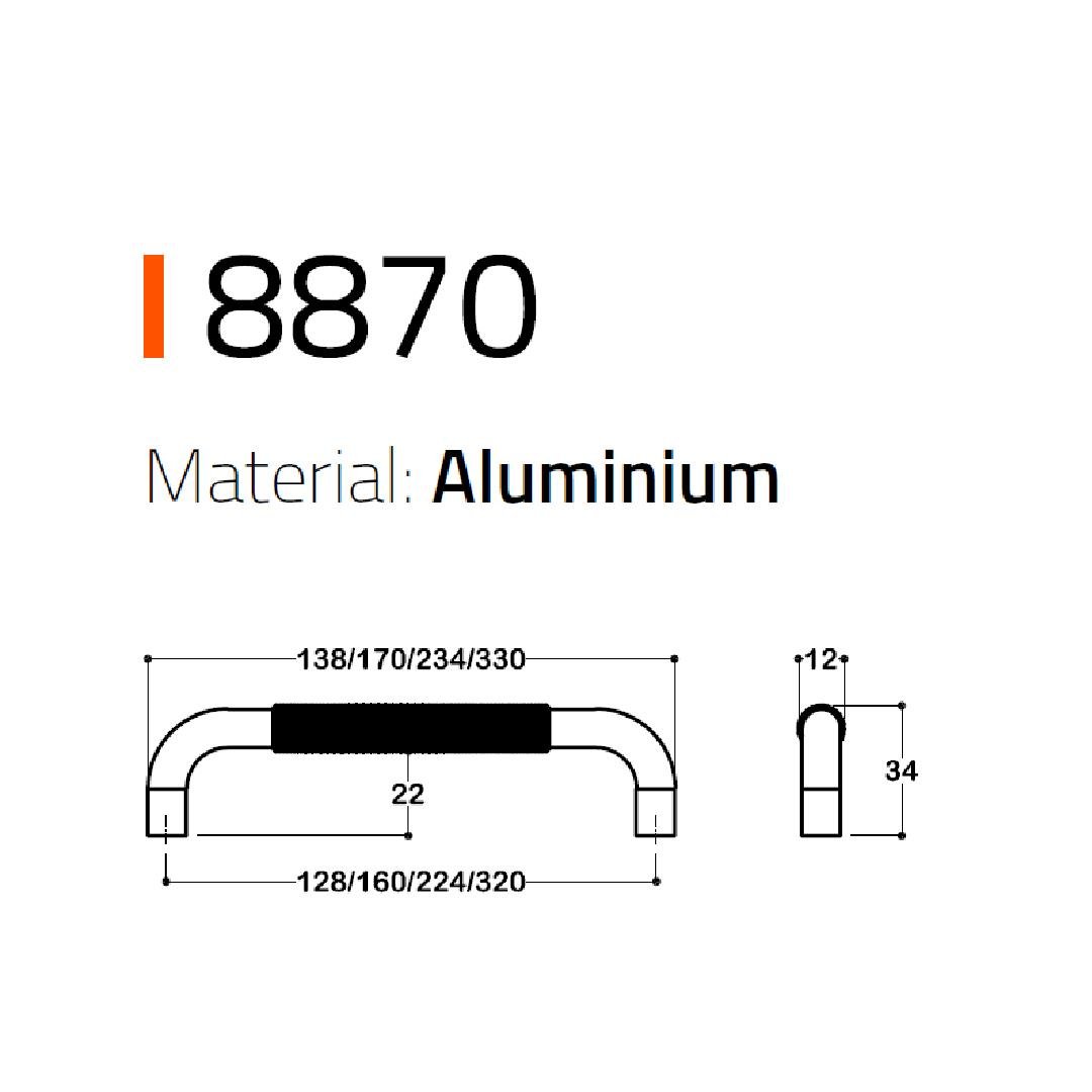 8870 Modern Kulp Parlak Nikel Renk