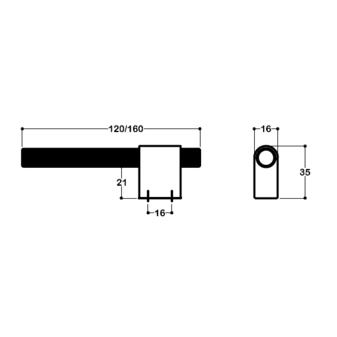 8981 Modern Kulp 120 Mm Antik Renk