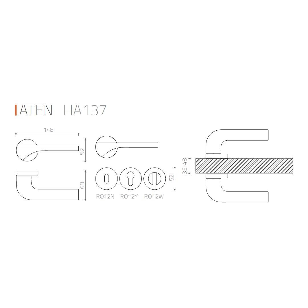 ATEN KAPI KOLU SİYAH RENK