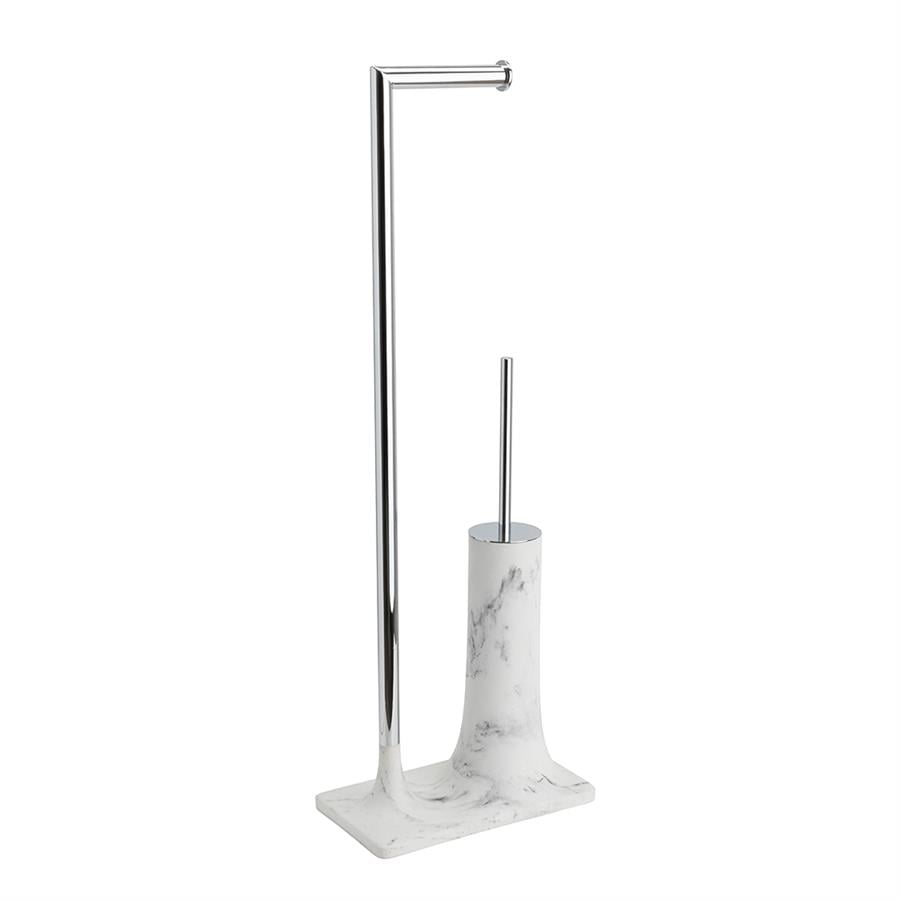 Banyo Hareketli Wc Set Mermer Desenli-Krom Renk 718X141X246 Mm