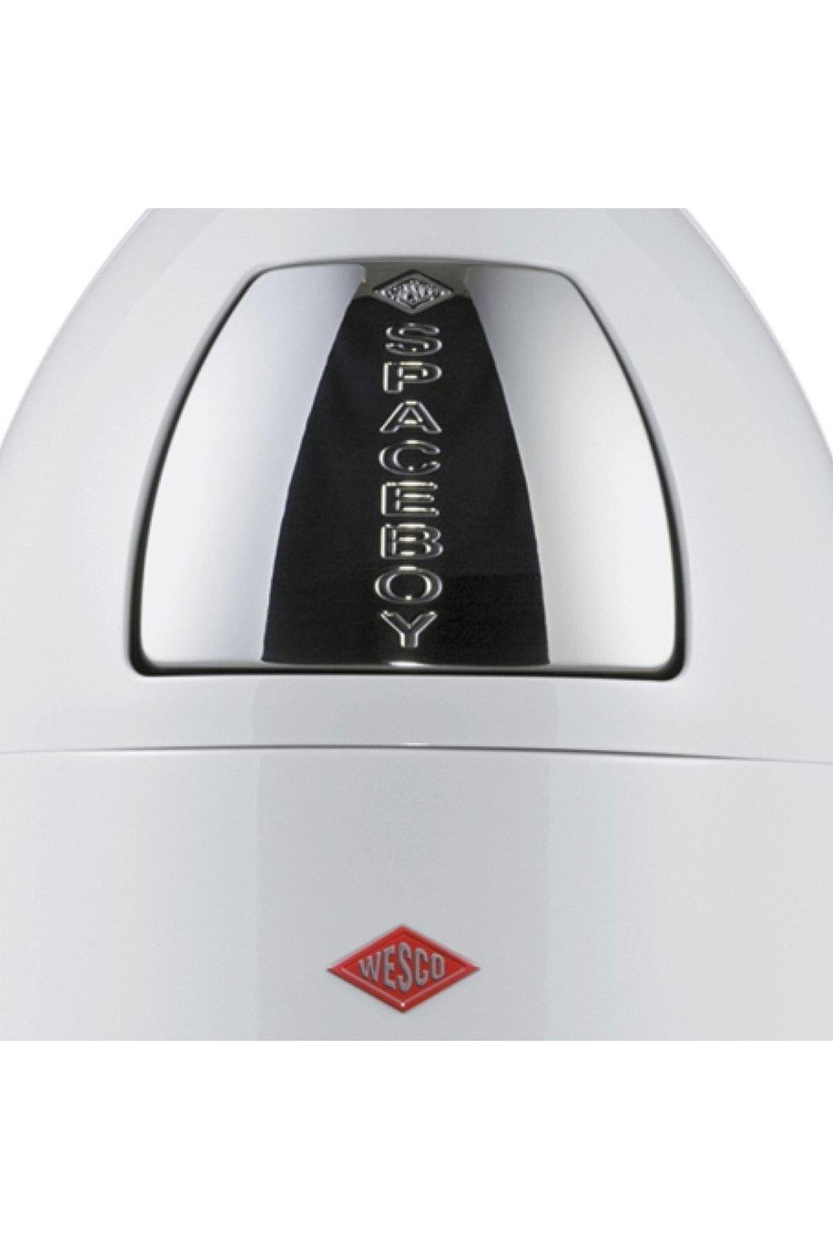 Beyaz- Spaceboy Çöp Kovası 35 Litre(415x970mm), Push İtmeli Kapak