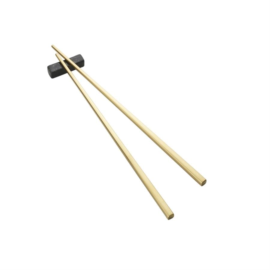 Çelik Çubuklar 2 Set Mat Pirinç 23 Cm