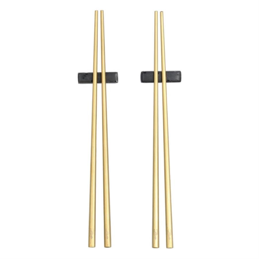 Çelik Çubuklar 2 Set Mat Pirinç 23 Cm
