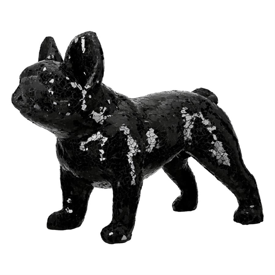 Gılde Figür Köpek Bulldog Kristal Cam Siyah L.23 cm W.48 cm H.38 cm