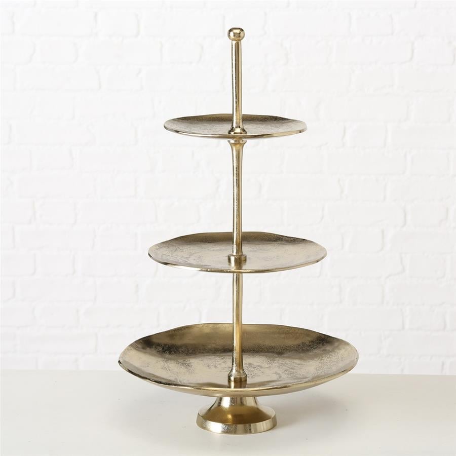 Gold Dekoratif Raflı Stand 70Cm