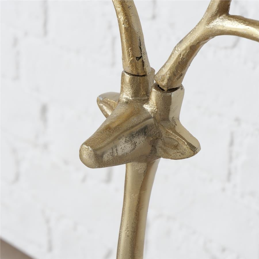 Gold Geyik Heykel 100Cm