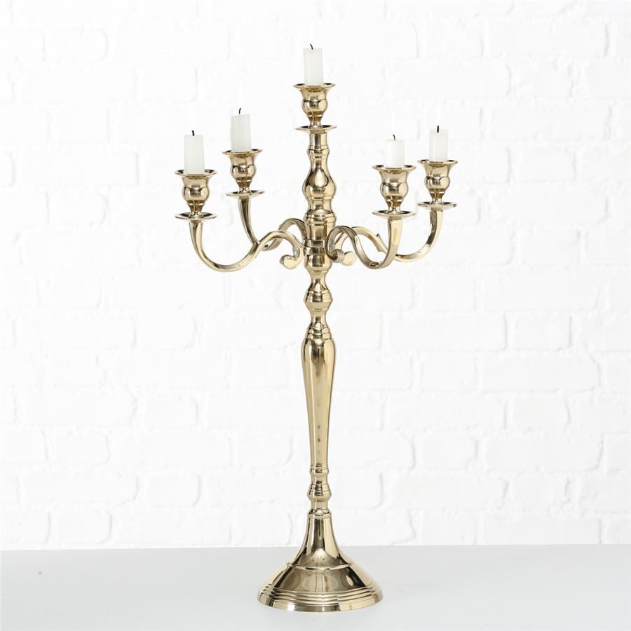 Gold Yuvarlak Mumluk 63X37Cm