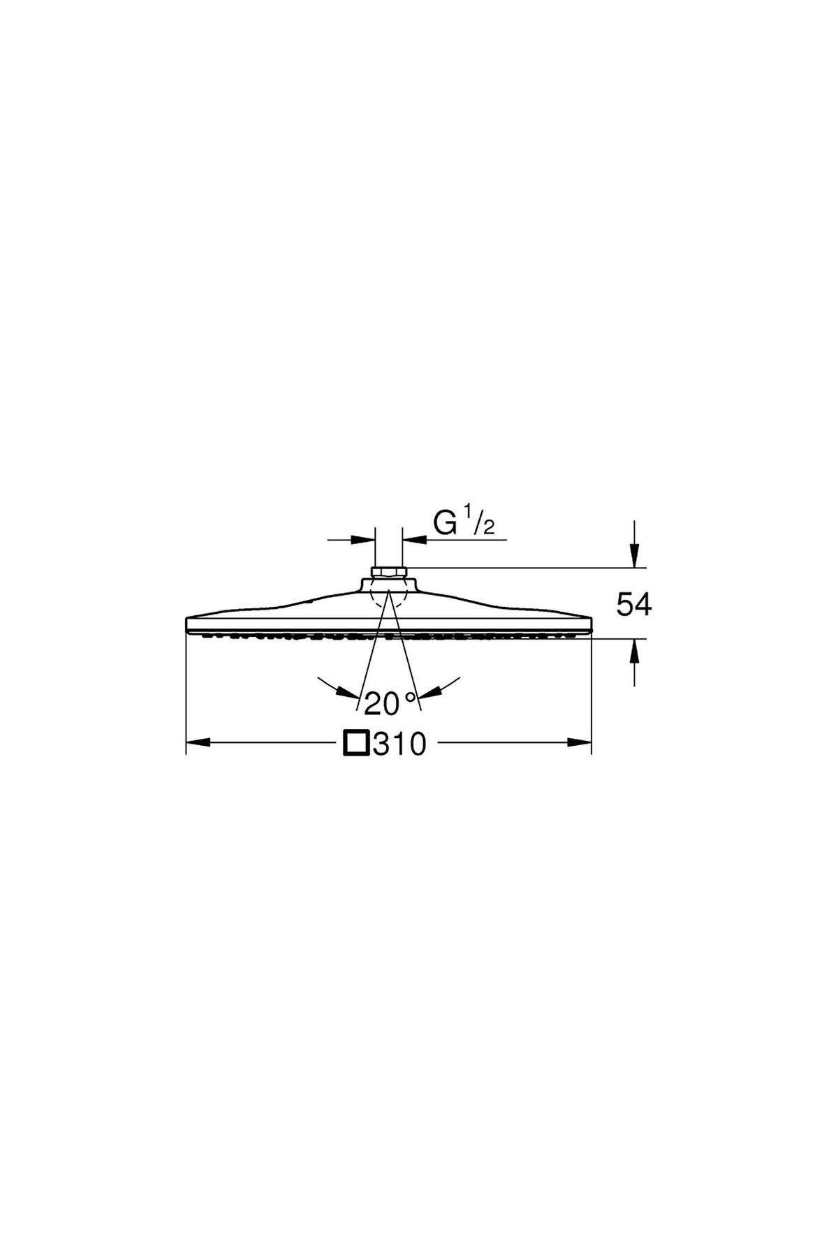 Grohe Tepe Duşu 31x31 cm Rainshower Krom